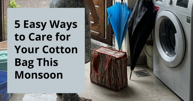 the tiffin bag which got wet in the rains, is ready to be washed in the washing machine.
