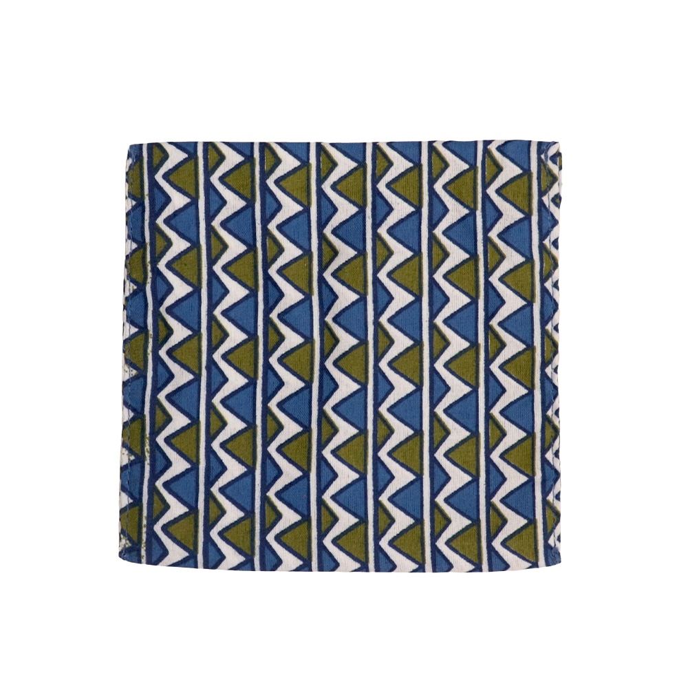 Premium Cotton Sanitary Pad Pouch (Set of 2) – Blue & Green Chevron - Image 3