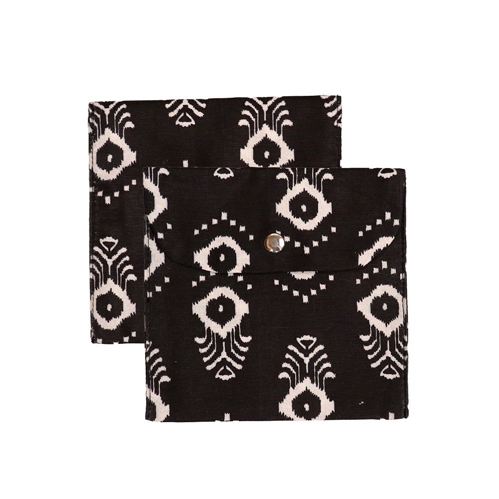 Premium Cotton Sanitary Pad Pouch (Set of 2) – Modern Ikat Tribal