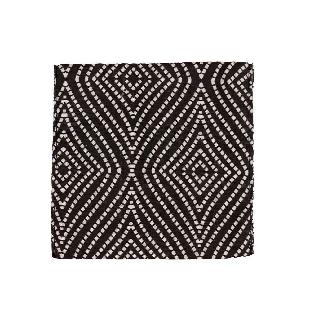 Premium Cotton Sanitary Pad Pouch (Set of 2) – Monochrome Geometric Diamond - Image 3
