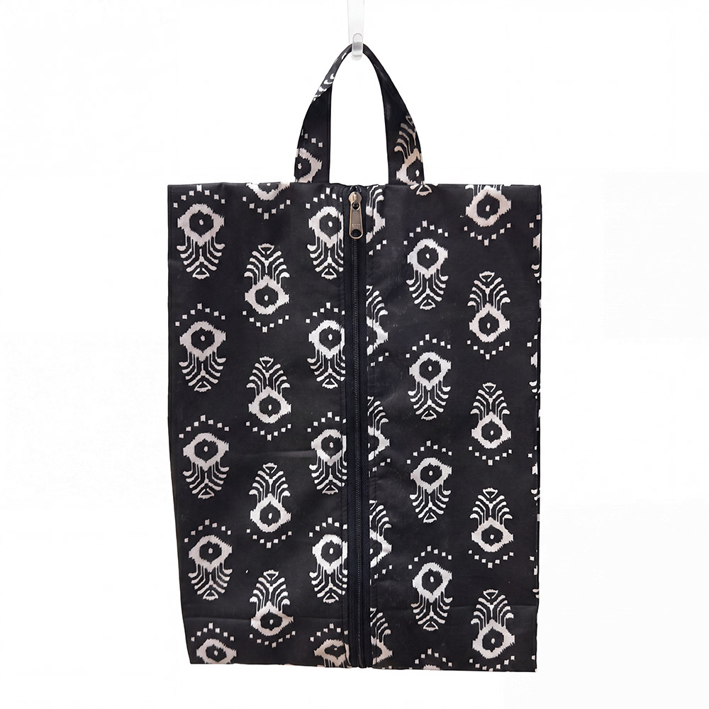Modern Ikat Tribal Print Shoe Bag| Tribal Print Pouch
