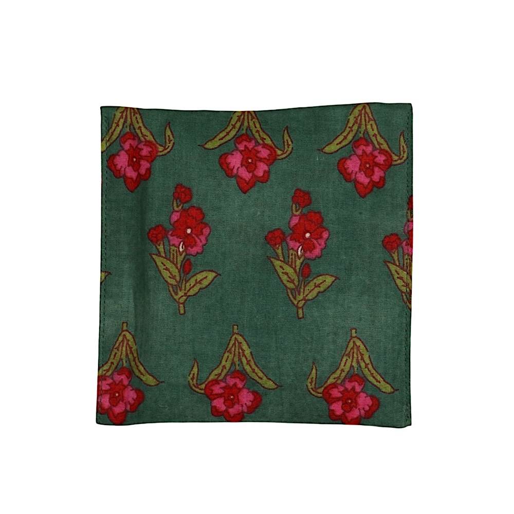 Premium Cotton Sanitary Pad Pouch (Set of 2) – Sage Botanical Blossom - Image 3