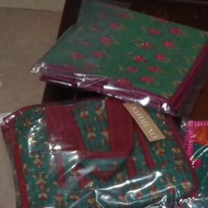 Botanical Blossom Pooja Bag with Asana | Handcrafted Jaipur-Printed Pooja Kit Organizer