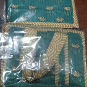 Teal Bloom Pooja Bag with Asana
