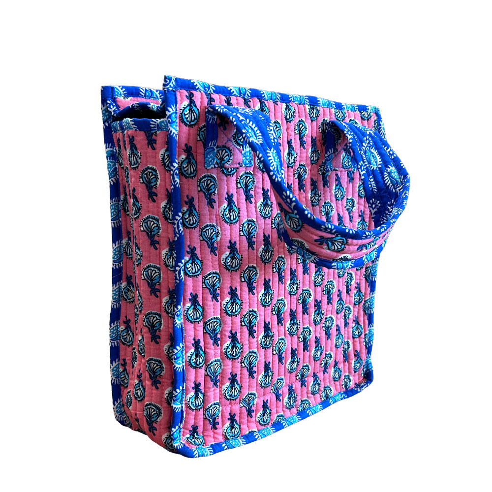Pink Bloom Companion Bag | Handcrafted Everyday Tote for Books, Picnics & More