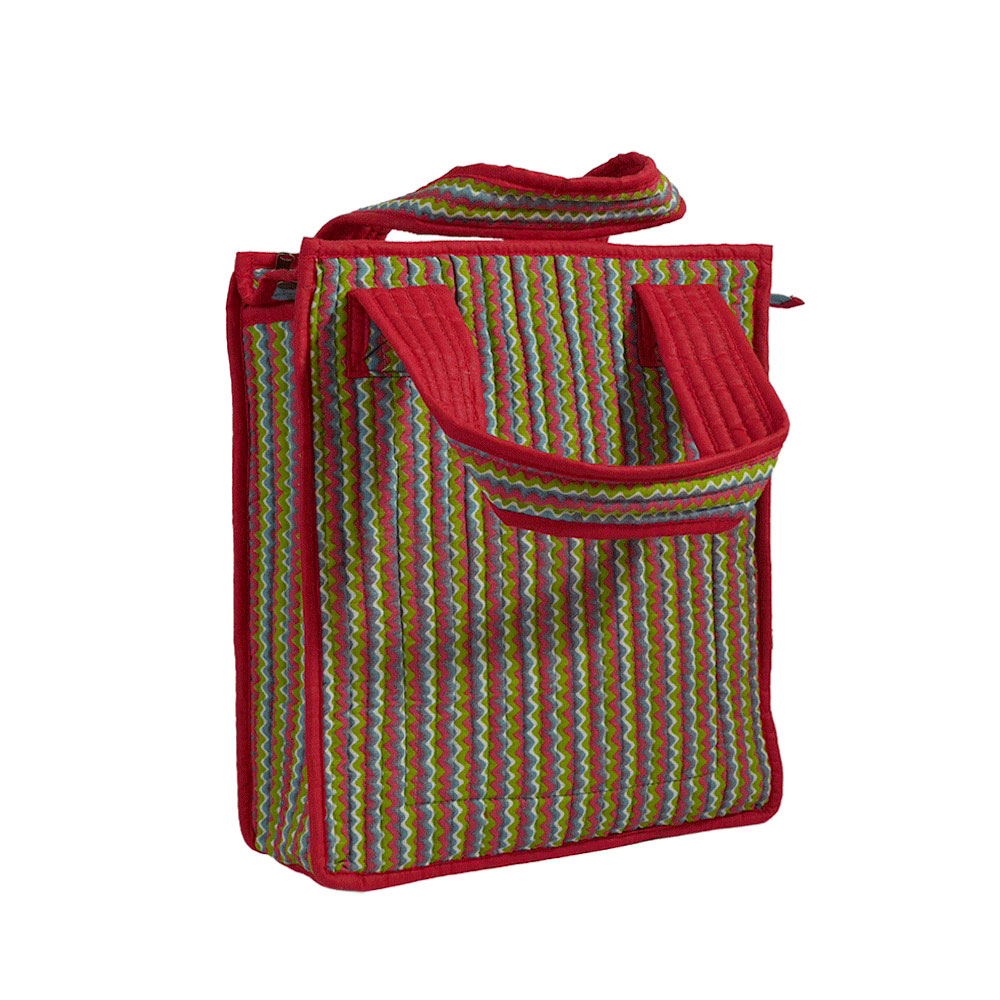 Red Fiesta Companion Bag | Handcrafted Everyday Tote for Books, Picnics & More