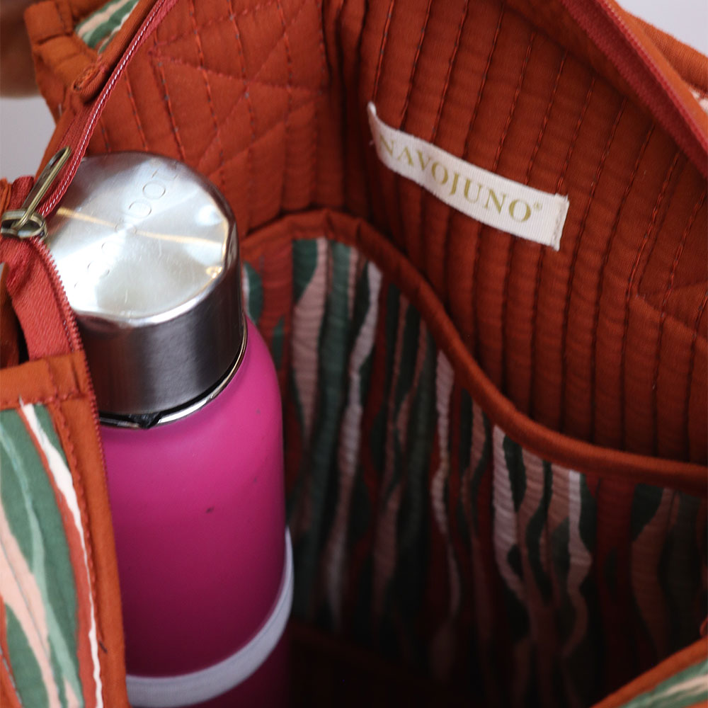 Rustic Wave Companion Bag | Handcrafted Jaipuri Printed Cotton Multi-Purpose Tote - Image 5