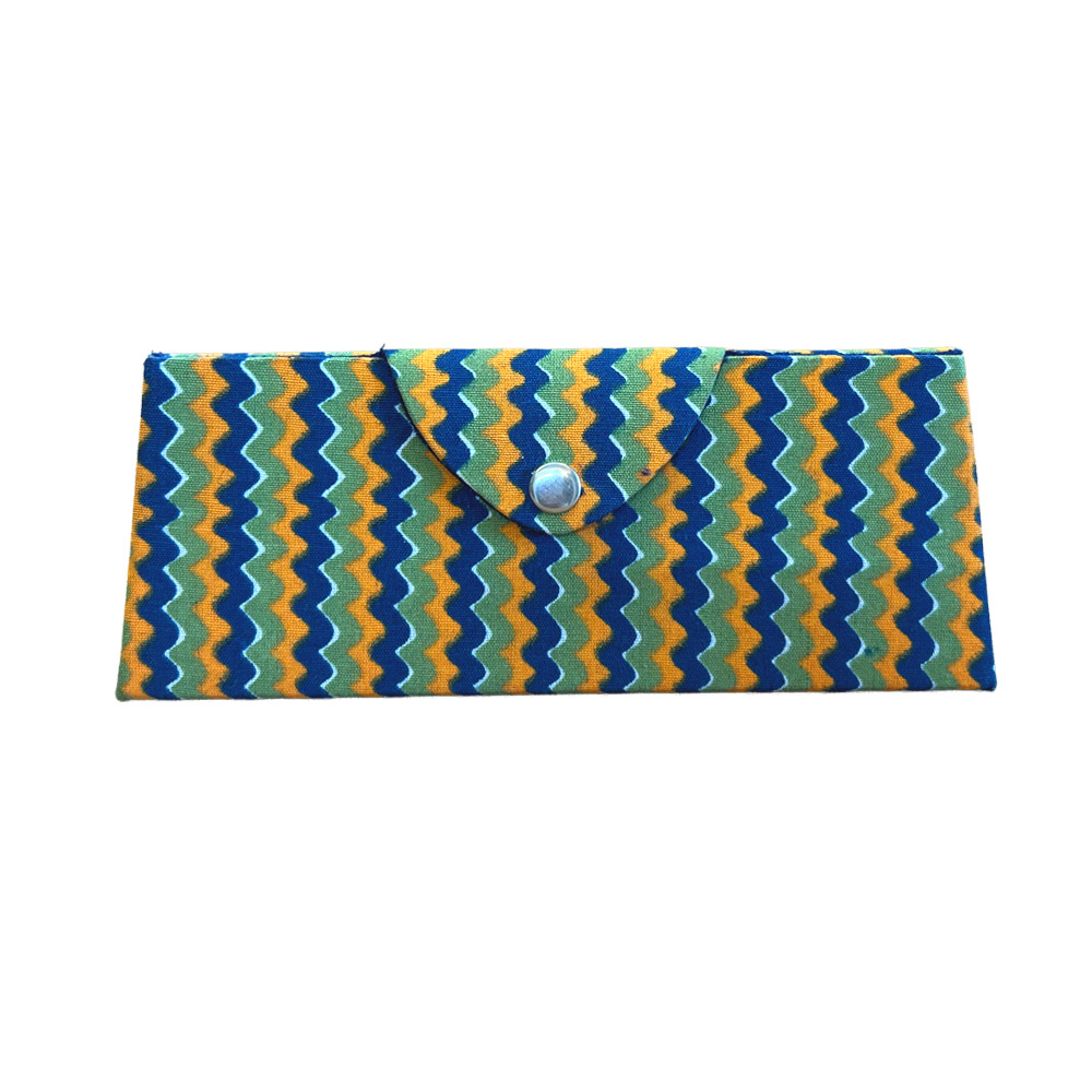 Blue Fiesta Printed Cotton Sunglass Case | Protective Eyewear Cover