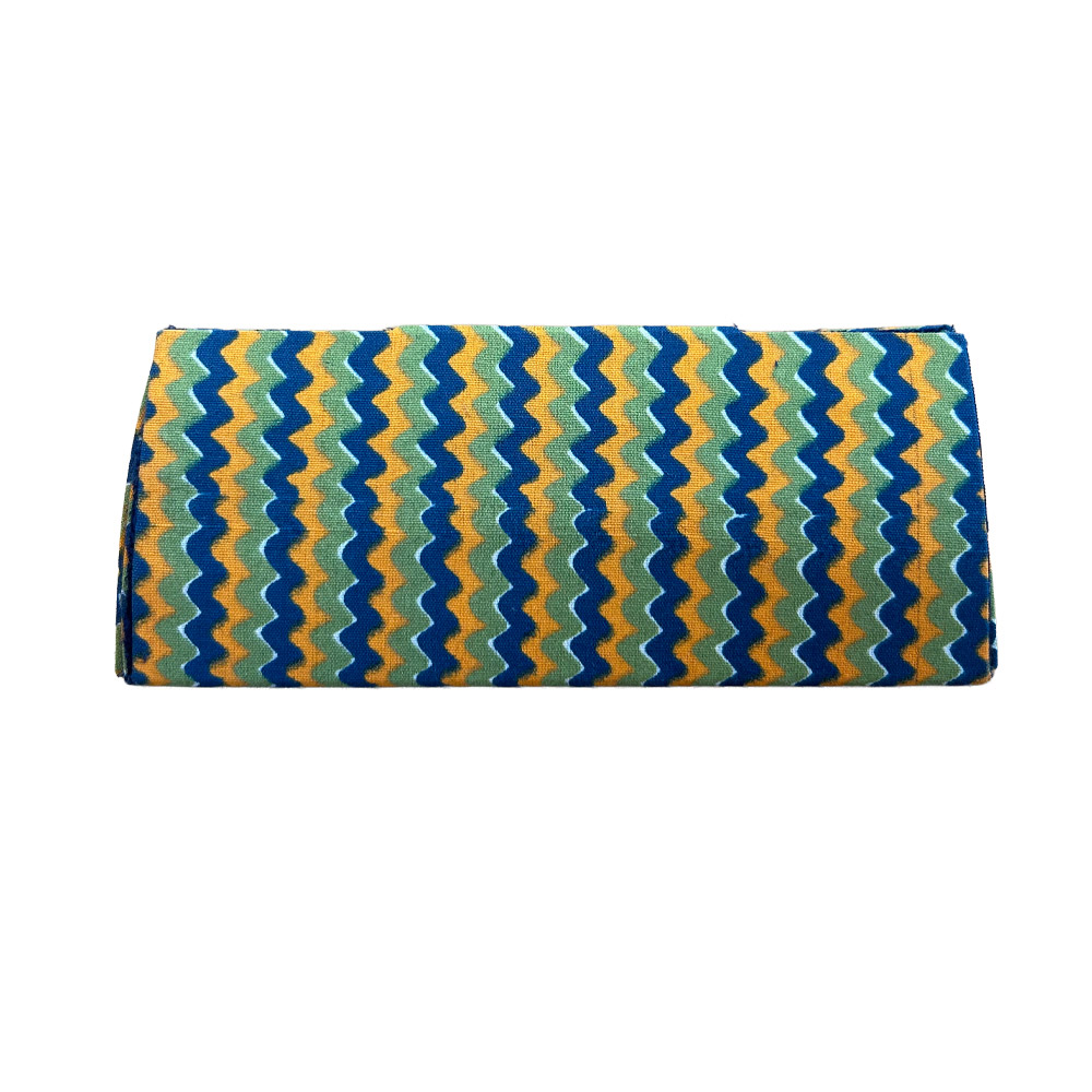 Blue Fiesta Printed Cotton Sunglass Case | Protective Eyewear Cover - Image 2