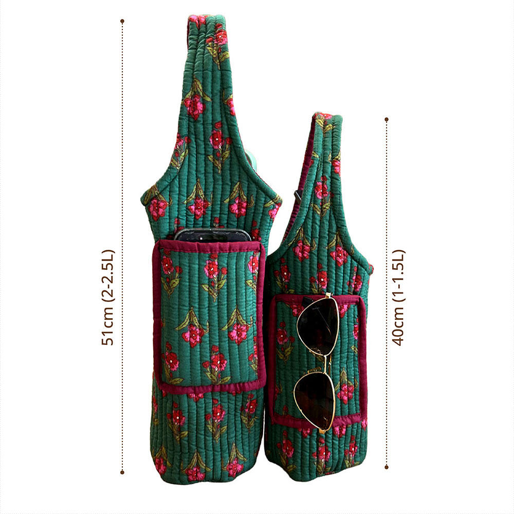 Botanical Blossom Bottle Cover with Mobile Pocket Outside (2-2.5 l) - Image 2