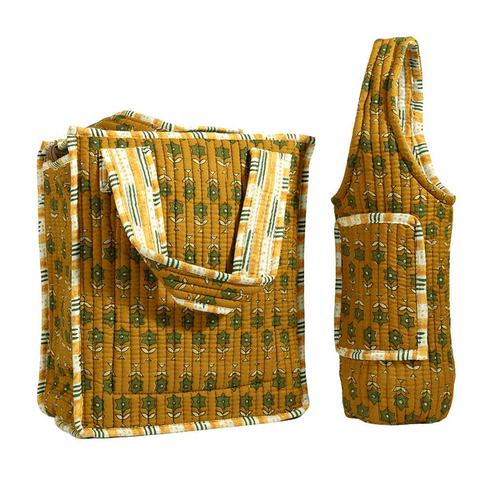 Mustard Bloom Bottle Cover with Mobile Pocket Outside (2-2.5 l) - Image 5